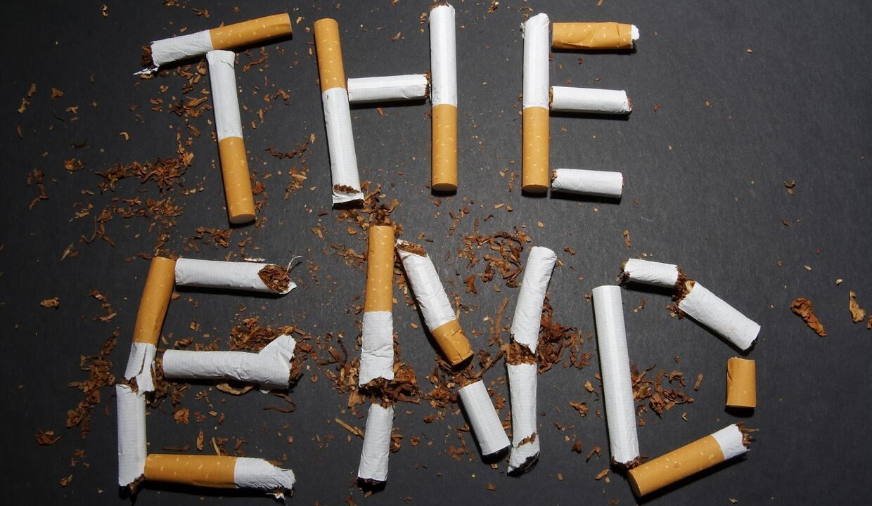rozbité cigarety a zmeny v tele pri odvykaní od fajčenia